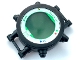 Gear No: bb1221c01  Name: Watch Part, Case Digital - Black Buttons, White Face, Green Brick 1 x 1 and '50M', Colored Dots