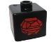 Gear No: bead004pb083  Name: Bead, Square with Red Rock Pattern