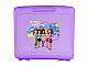 Gear No: 499380  Name: Project Case with Baseplate, Trans-Purple with 'Beauty of Building' and Friends Characters Pattern