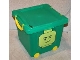 Gear No: 499283  Name: Square Stacking Basket with Lid and Wheels 21.5 qt (Minifigure Head Winking)