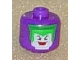 Gear No: bead006pb13  Name: Bead, Cylinder Large with Minifigure Head Pattern, The Joker