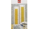 Gear No: 52394  Name: Ruler, Buildable Ruler - Yellow Plates with Blue Baseplates