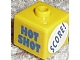 Gear No: bead004pb074  Name: Bead, Square with 'HOT SHOT', 'SCORE!' and '23' Pattern (P1519)