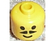 Gear No: bead006pb01  Name: Bead, Cylinder Large with Minifigure Head Pattern, Moustache Pointed with Standard Grin
