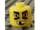Gear No: bead006pb20  Name: Bead, Cylinder Large with Minifigure Head Pattern, Lines Under Slanted Eyes and Missing Tooth Grin