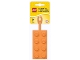 Gear No: 52608  Name: Bag / Luggage Tag, Silicone, LEGO Plate 2 x 4 Orange