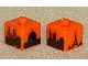 Gear No: bead004pb028  Name: Bead, Square with Four City Skylines Pattern