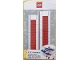 Gear No: 52395  Name: Ruler, Buildable Ruler - Red Plates with Blue Baseplates
