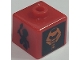 Lot ID: 206668055  Gear No: bead004pb070  Name: Bead, Square with Bionicle Turaga Vakama and Huna Pattern (P1706)