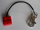 Gear No: kcbrick  Name: 2 x 2 Brick with String 19L and Metal Clip Key Chain