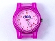 Gear No: bb1086c01  Name: Watch Part, Case Analog, Clikits - Silver Hour and Minute Hands, Dark Pink Second Hand with Heart