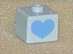 Gear No: bead004pb037  Name: Bead, Square with Heart Pattern on Opposite Sides