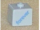 Gear No: bead004pb039  Name: Bead, Square with 'forever' Pattern on Opposite Sides