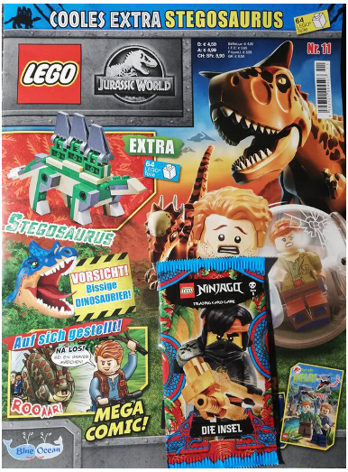 Gold Card Lego®Jurassic World Magazin Nr.18 mit Minifigur Tyrannosaurus Rex