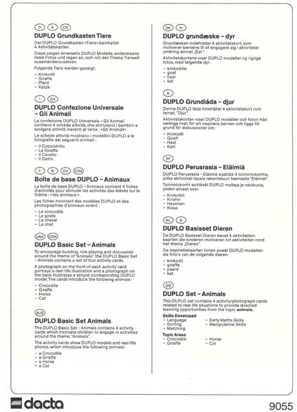 Set 9055 Multilingual Information Sheet