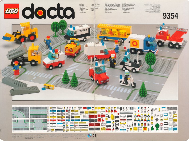 Set 9354 Cover and Inventory Card