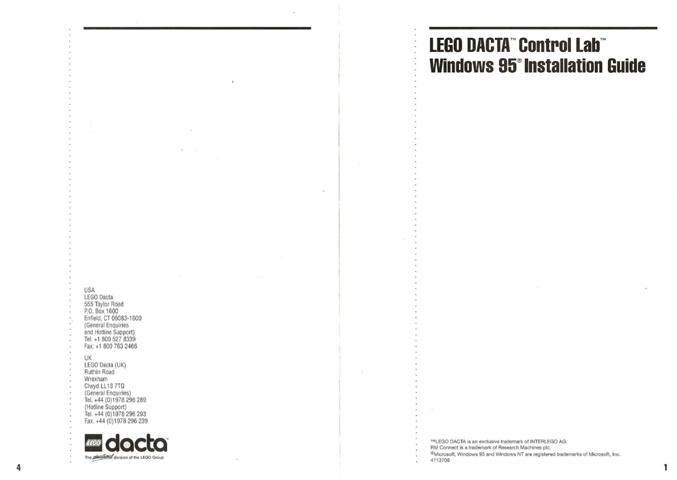 Set 9751 Control Lab Windows 95 Installation Guide