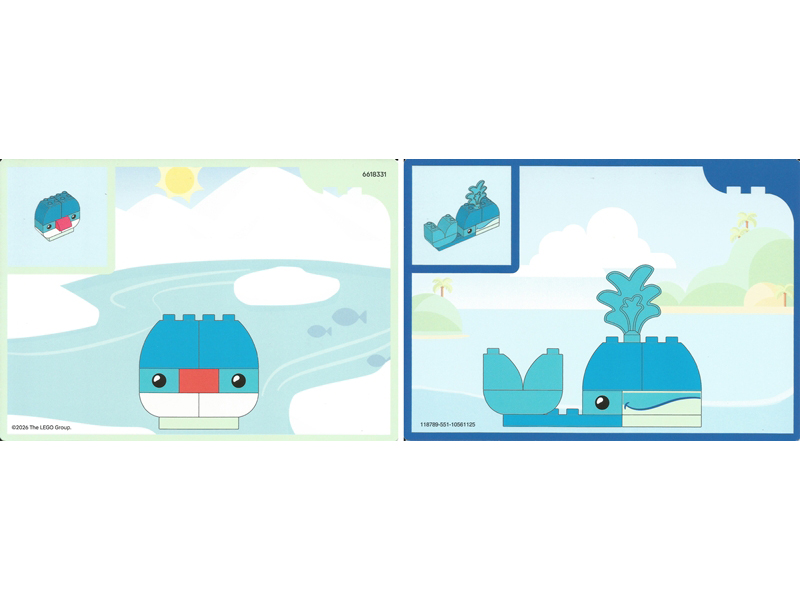 Set 10472 - Activity Card 5 - Penguin / Whale Top Half