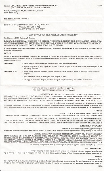 Control Lab Program License Agreement