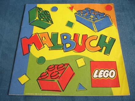 Coloring Fun Book ('Malbuch') with Bricks on multicolor Cover (8 pages)