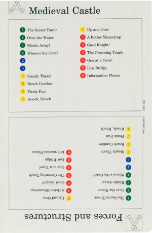 Set 9603 Activity Card Index Card 1 - Medieval Castle & Forces and Structures