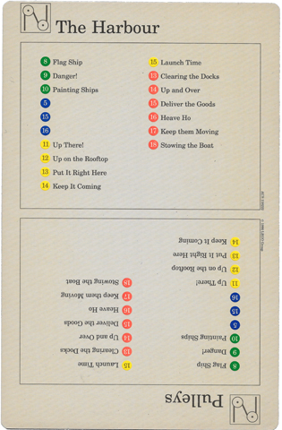 Set 9603 Activity Card Index Card 3 - The Harbour & Pulleys AUS version (118222)