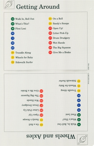 Set 9603 Activity Card Index Card 5 - Getting Around & Wheels and Axles