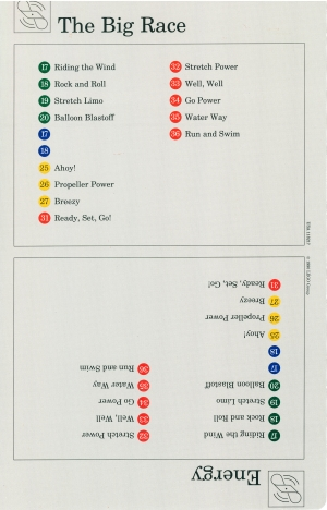 Set 9603 Activity Card Index Card 6 - The Big Race & Energy