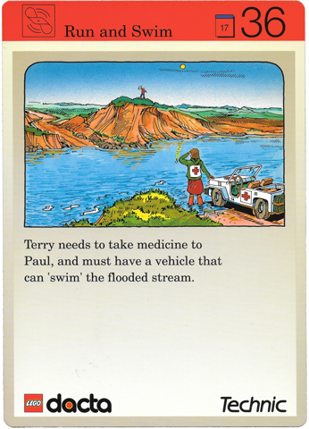 Set 9603 Activity Card Application: Invention 36 - Run and Swim AUS version (118122)