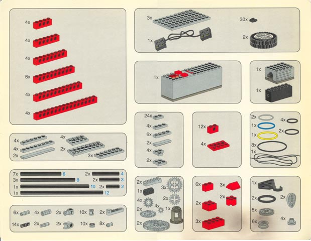 Set 9607 Activity Booklet  - Parts Tray Organizer Card