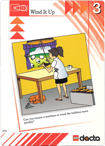 Set 9608 Activity Card Red 3 - Wind It Up USA/CDN version (879317)