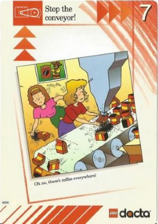 Set 9608 Activity Card Red 7 - Stop the conveyor!