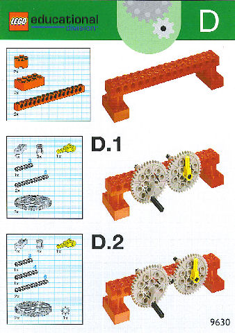 Set 9630 Activity Booklet D - {Gears & Transmission} (420815)