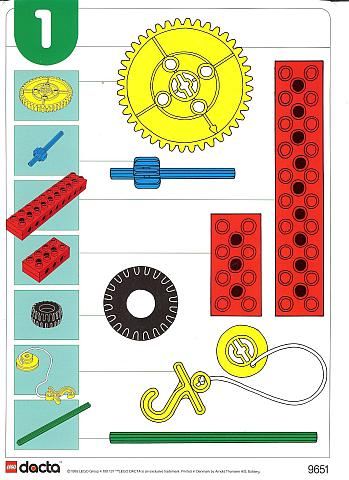 Set 9651 Activity Card - Parts Inventory