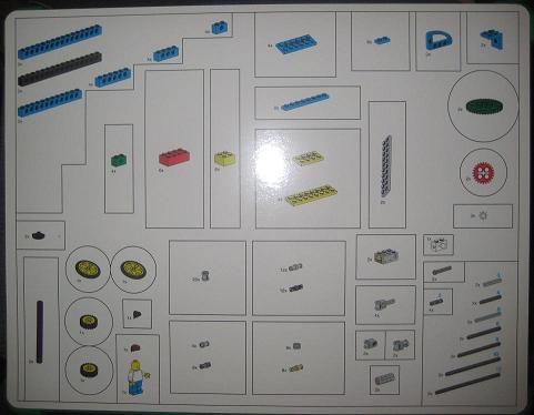 Set 9785 Activity Booklet 1 - Upper Parts Tray Organizer Card