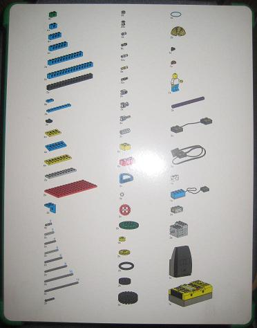 Set 9785 Activity Booklet 2 - Lower Parts Tray Organizer Card