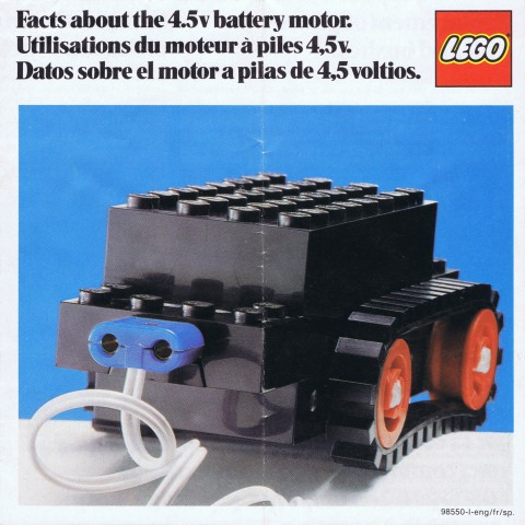 Facts about the 4.5v battery motor (98550-I-eng/fr/sp.)