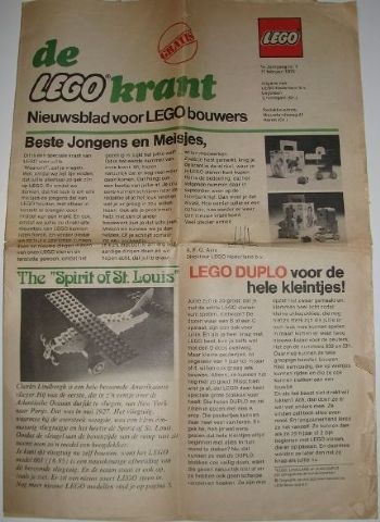 Newspaper 'De LEGO Krant' no. 1 - 1976