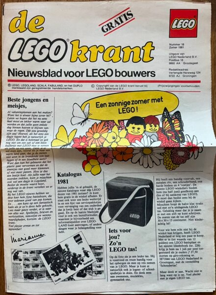 Newspaper 'De LEGO Krant' no. 18 - 1981