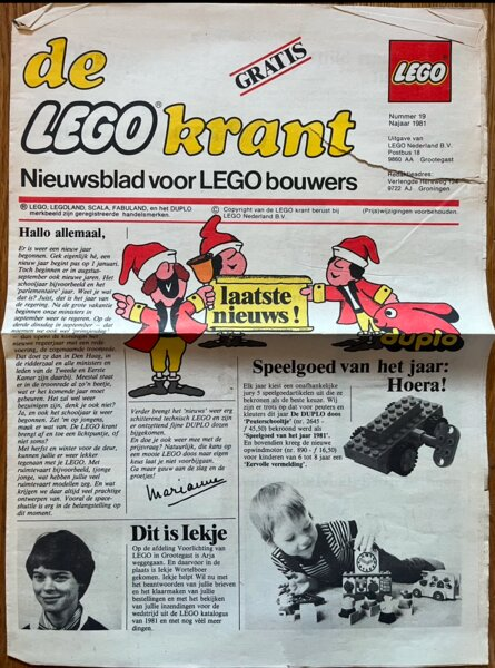 Newspaper 'De LEGO Krant' no. 19 - 1981