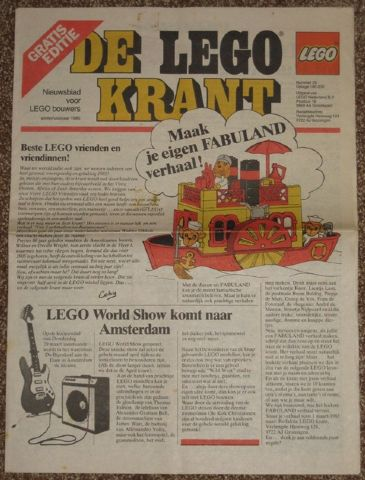 Newspaper 'De LEGO Krant' no. 29 - 1985