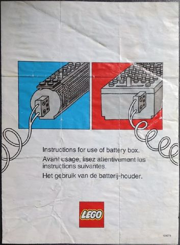 Instructions for use of battery box (104278)