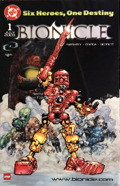 Bionicle # 1 July 2003 Six Heroes One Destiny - Mini Version