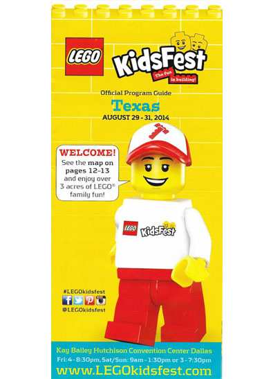 Event Guide, LEGO KidsFest Official Program Guide 2014 (Texas)