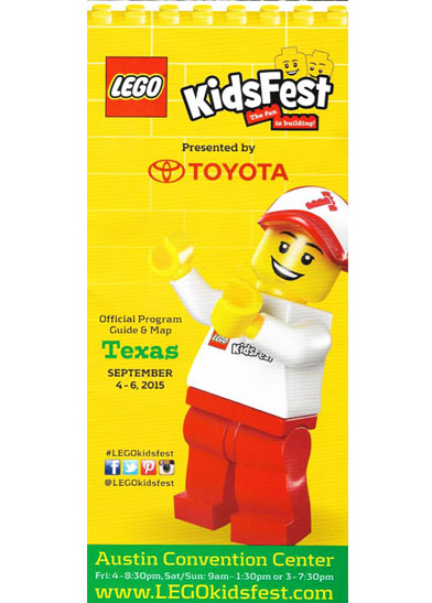 Event Guide, LEGO KidsFest Official Program Guide 2015 (Texas)