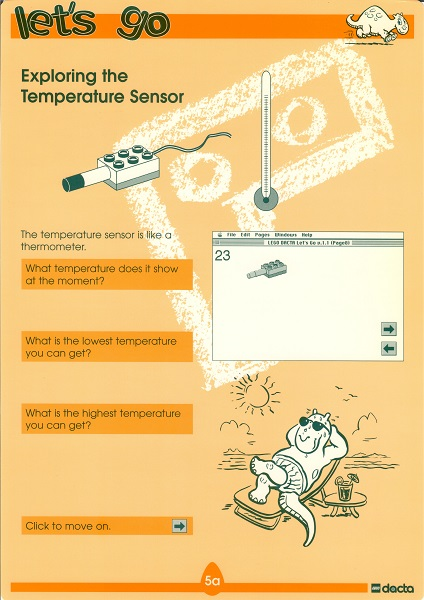 Let's Go, Activity Card 5 - Exploring the Temperature Sensor