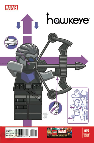 Super Heroes Comic Book, Marvel, Hawkeye #15 Variant Cover