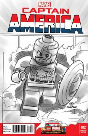 Super Heroes Comic Book, Marvel, Captain America #12 Sketch Variant Cover