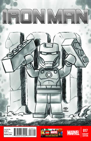 Super Heroes Comic Book, Marvel, Iron Man #17 Sketch Variant Cover