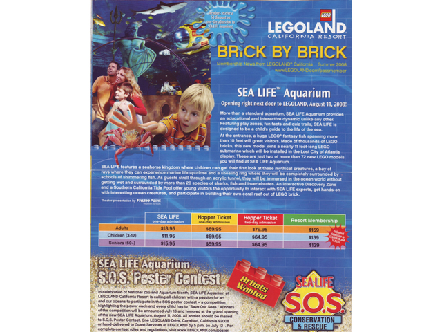 Brick by Brick Legoland California Passholders' Newsletter - 2008 Summer
